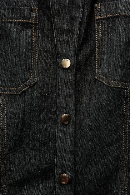 Zestaw Sascha Denim | Zestaw dla kobiet z dopasowanym topem i pasującymi spodniami