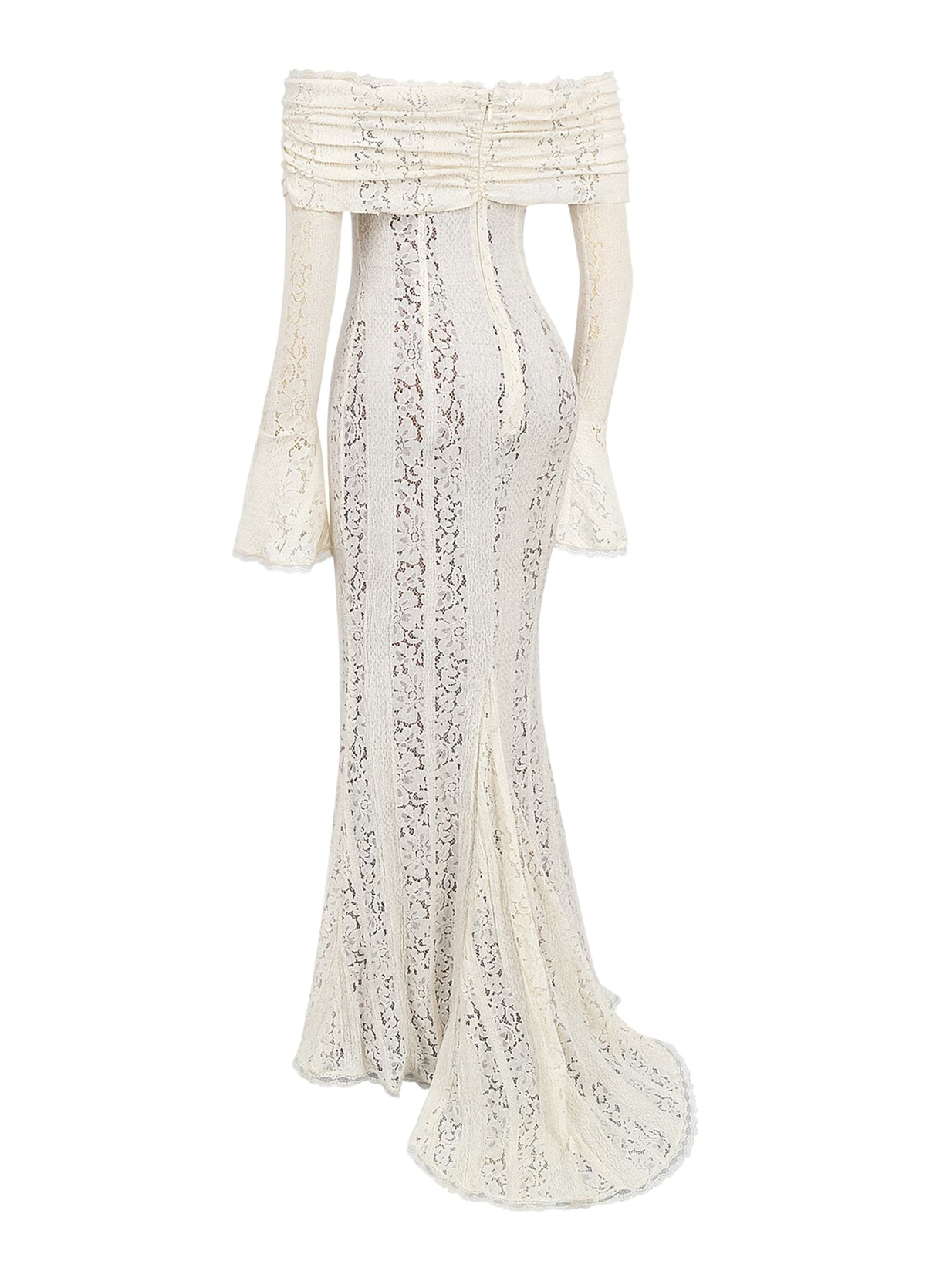 Damska Koronkowa Sukienka Maxi | Elegancka Biała Sukienka na Specjalne Okazje