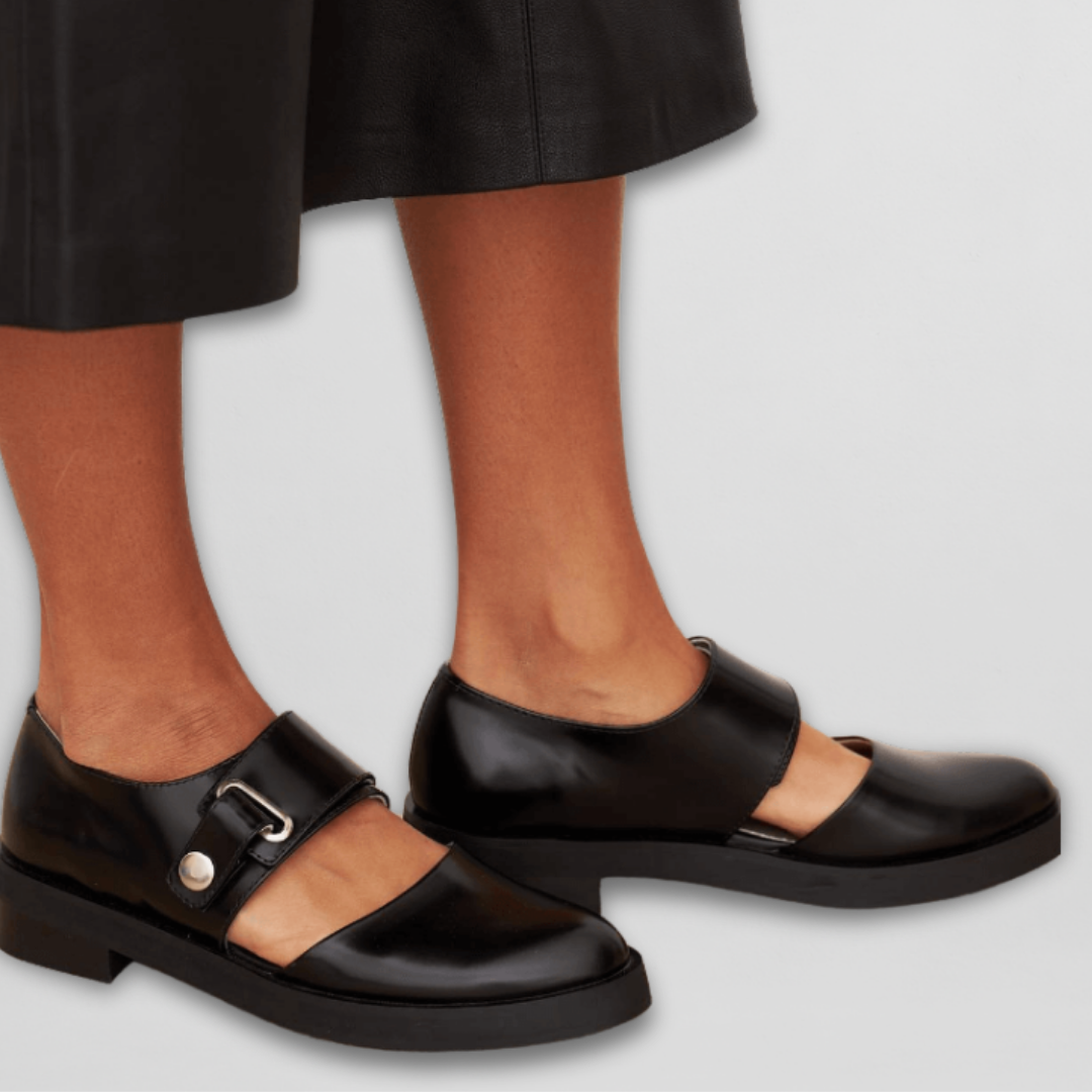 Eleganckie Damskie Buty z Paskiem i Niskim Obcasem | Stylowe Obuwie na Co Dzień