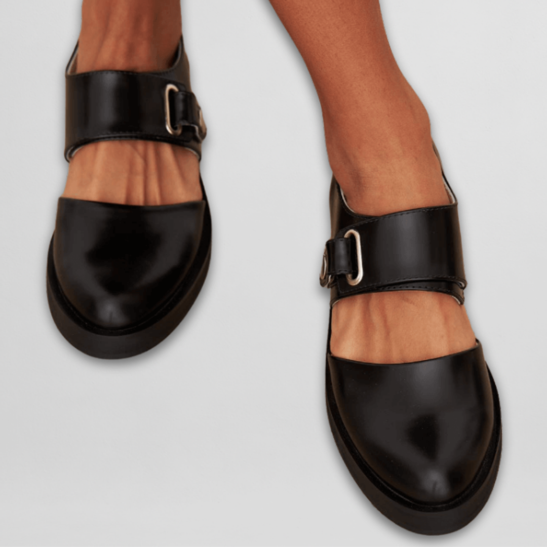 Eleganckie Damskie Buty z Paskiem i Niskim Obcasem | Stylowe Obuwie na Co Dzień