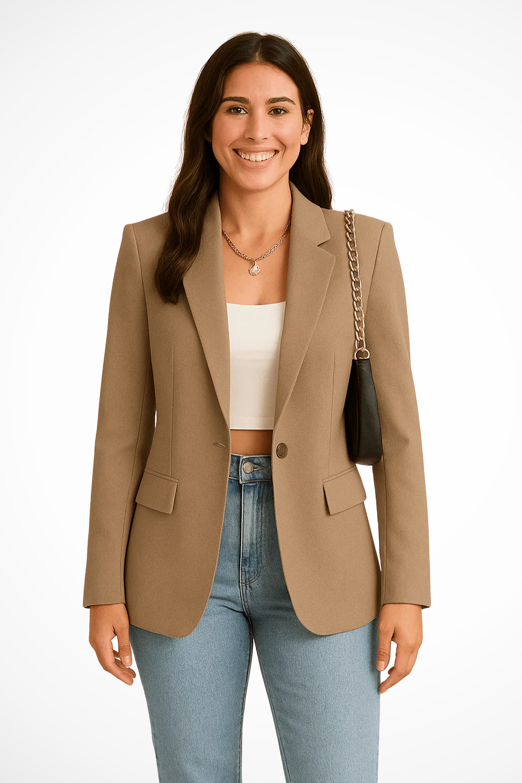 Lena | Elegancka Czarna Marynarka Damska Dopasowana 1