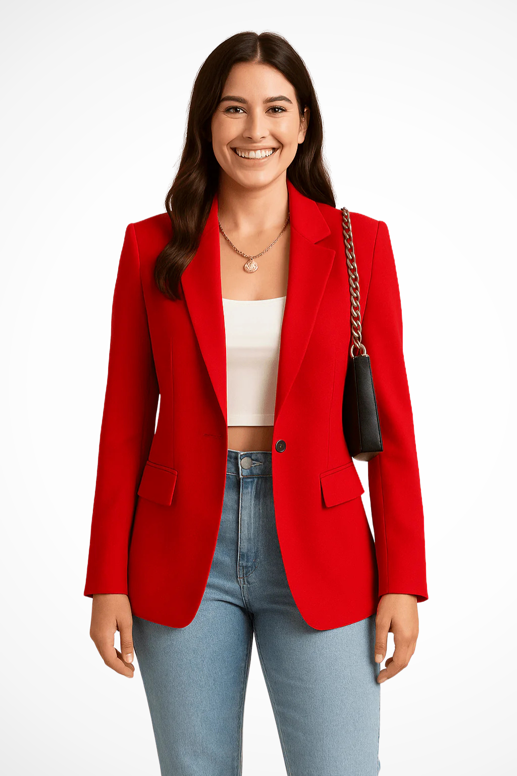 Lena | Elegancka Czarna Marynarka Damska Dopasowana 4