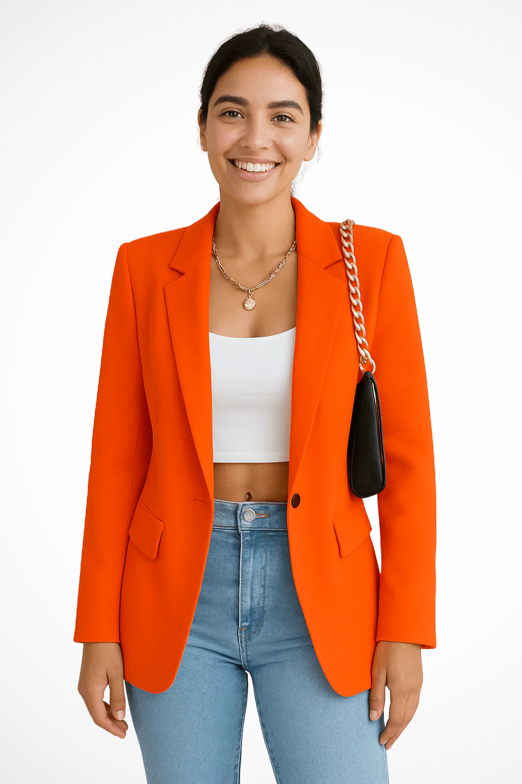 Lena | Elegancka Czarna Marynarka Damska Dopasowana 8