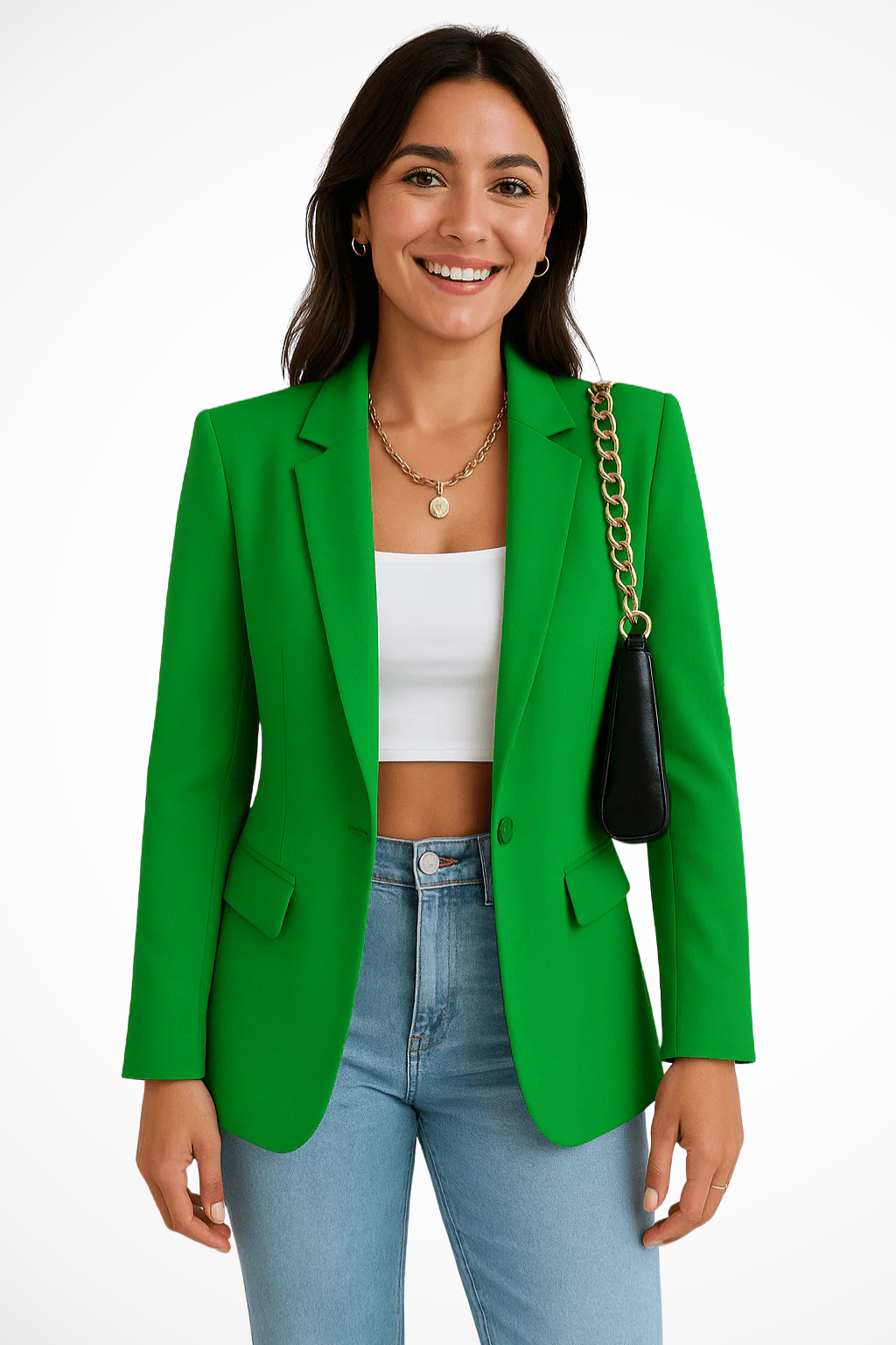 Lena | Elegancka Czarna Marynarka Damska Dopasowana 9