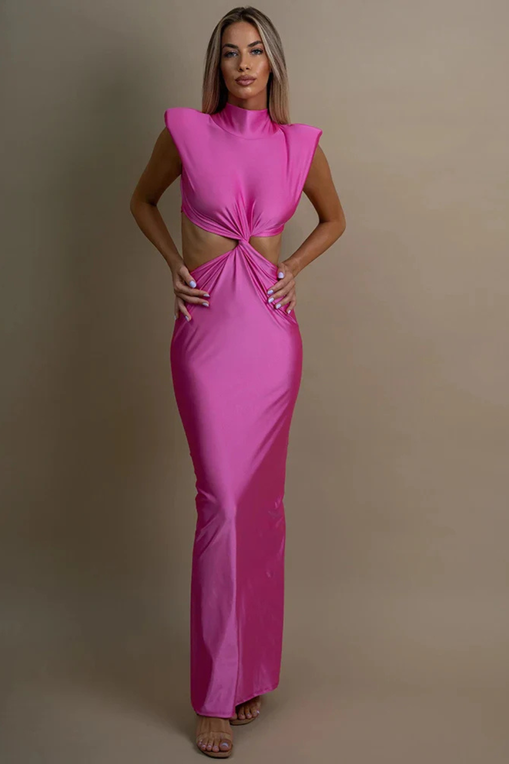 Mia | Elegancka Damska Sukienka Maxi z Wysokim Dekoltem 7