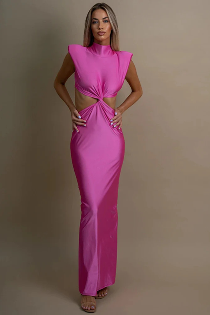 Mia | Elegancka Damska Sukienka Maxi z Wysokim Dekoltem 7