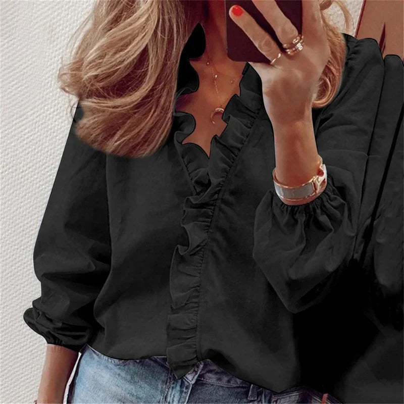 Mia | Elegancka Kobieca Bluzka z Falbankami 3