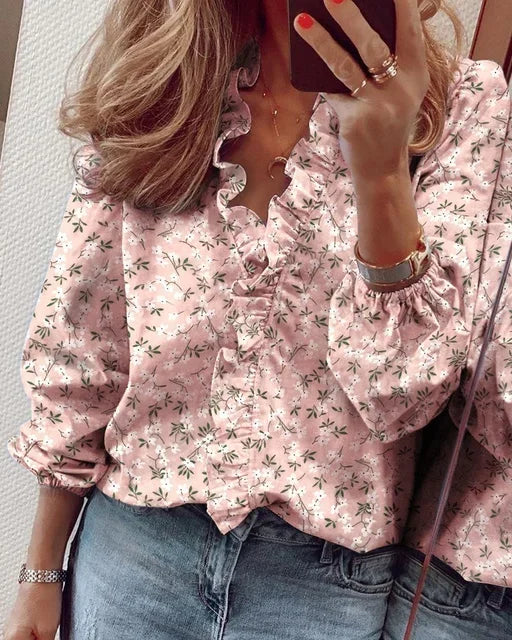 Mia | Elegancka Kobieca Bluzka z Falbankami 4
