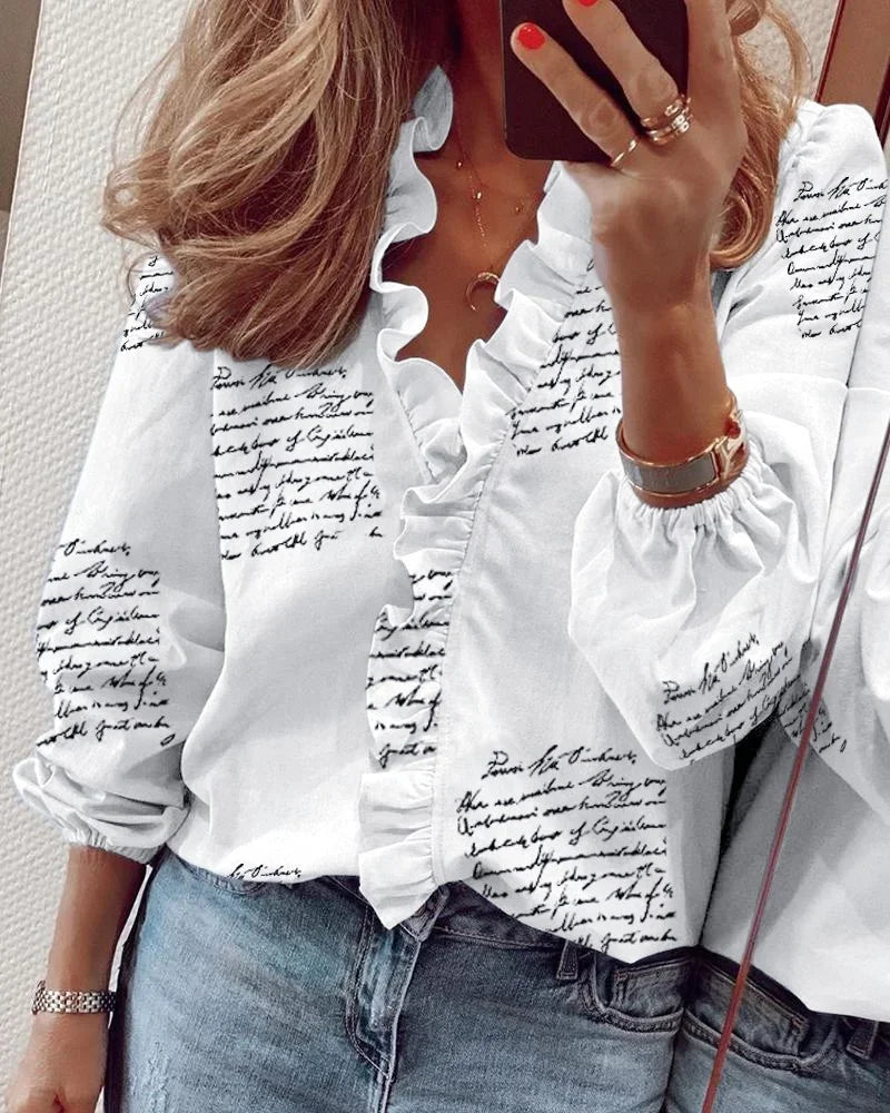 Mia | Elegancka Kobieca Bluzka z Falbankami 5