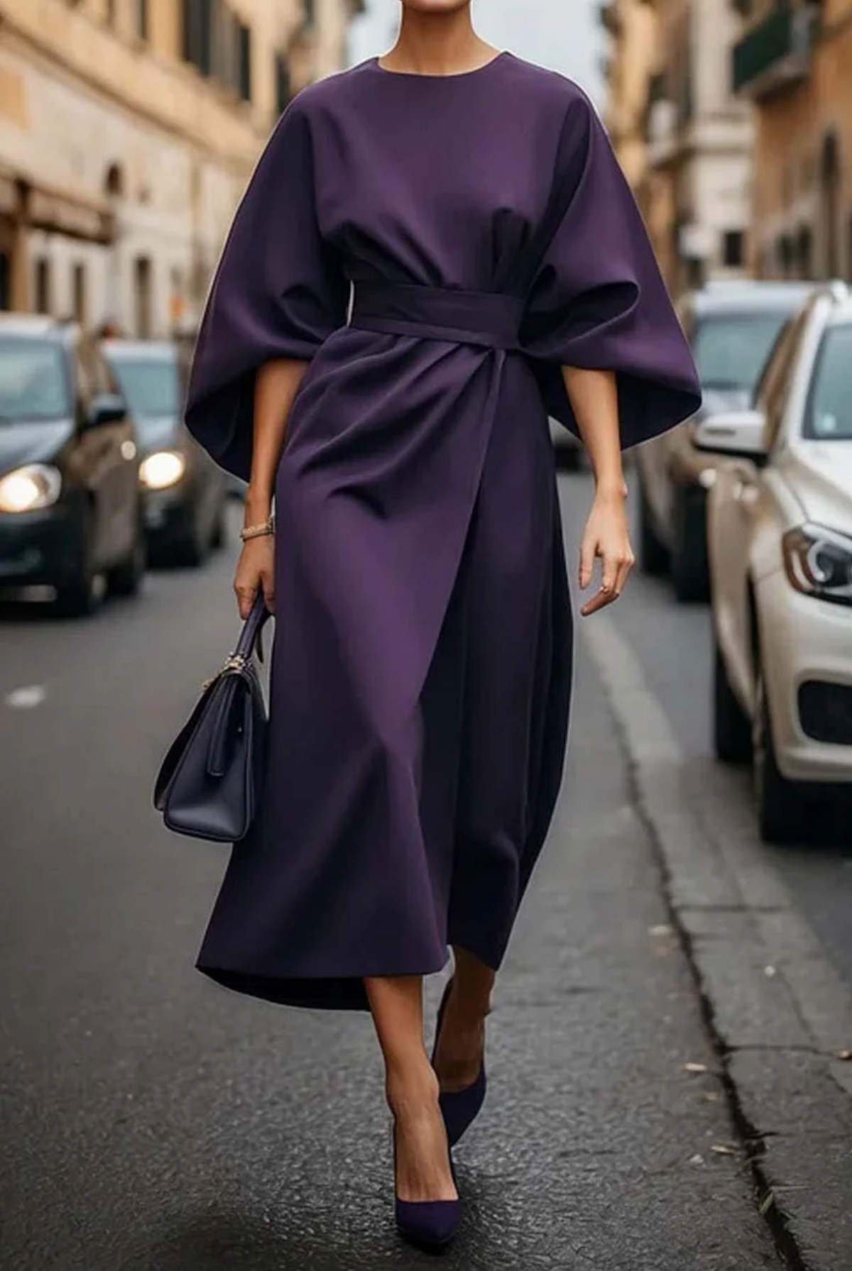 Mia | Elegancka Sukienka z Latarnianymi Rękawami 6