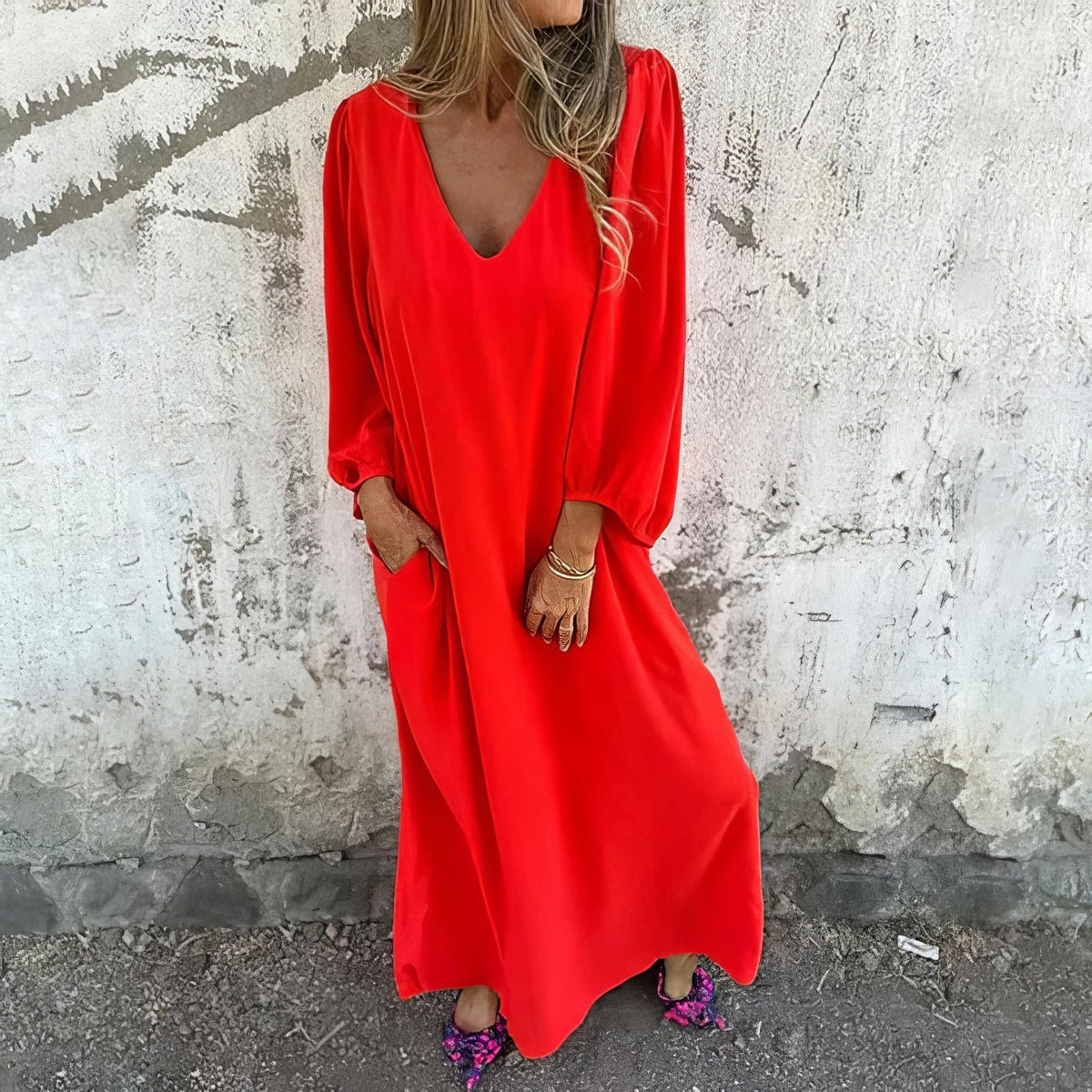 Mia | Elegancka Zwiewna Sukienka Maxi 4