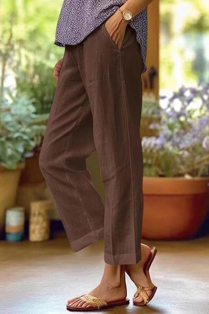 Mia | Lekkie Eleganckie Spodnie Letnie Damskie 1
