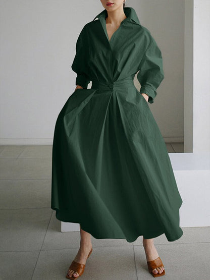 Olivia | Elegancka Długa Sukienka na Wesele z Lekkiego Materiału 6