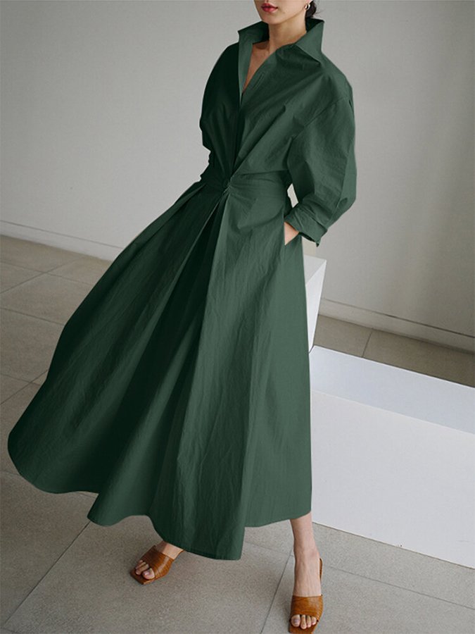 Olivia | Elegancka Długa Sukienka na Wesele z Lekkiego Materiału 7