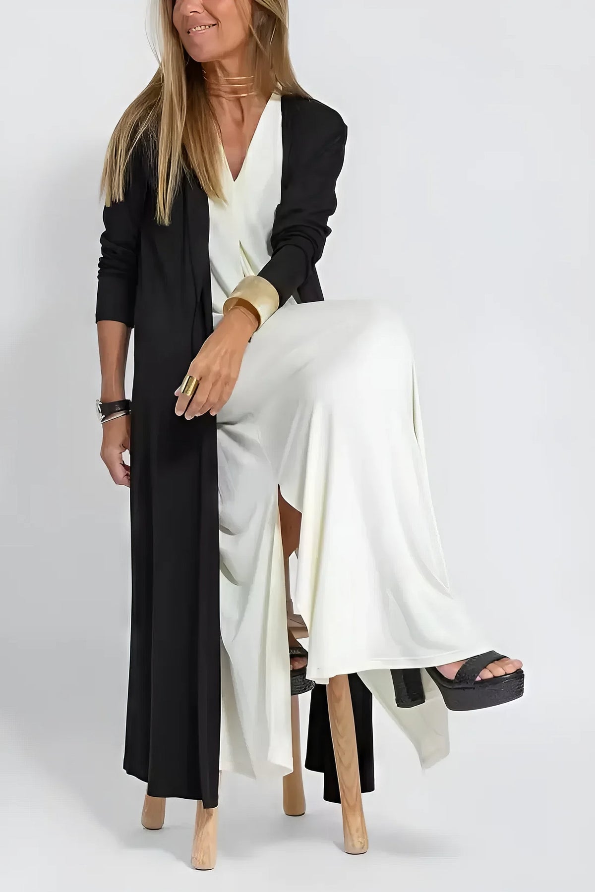 Olivia | Elegancka Długa Sukienka z Kardiganem 7