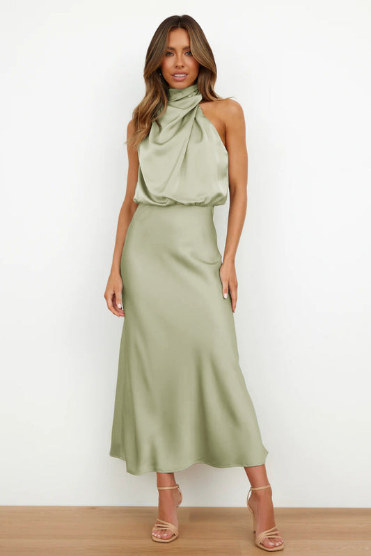 Olivia | Elegancka Suknia Wieczorowa Halter 0