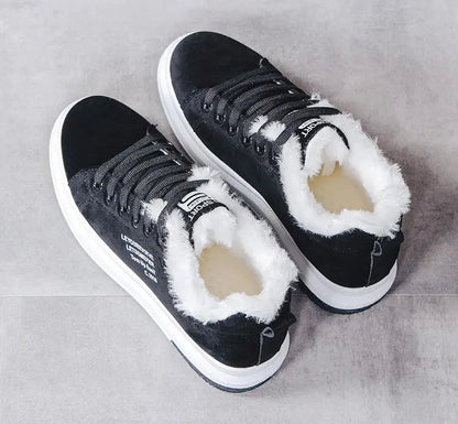 Jovie | Sneakersy z Fleece'owym Wypełnieniem na Grubej Podeszwie