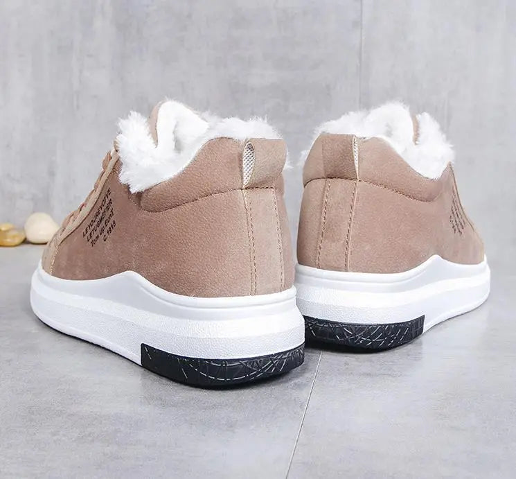 Jovie | Sneakersy z Fleece'owym Wypełnieniem na Grubej Podeszwie
