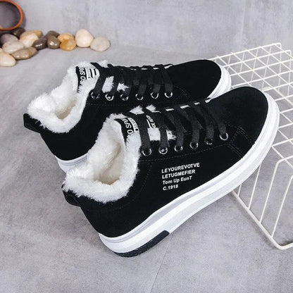 Jovie | Sneakersy z Fleece'owym Wypełnieniem na Grubej Podeszwie