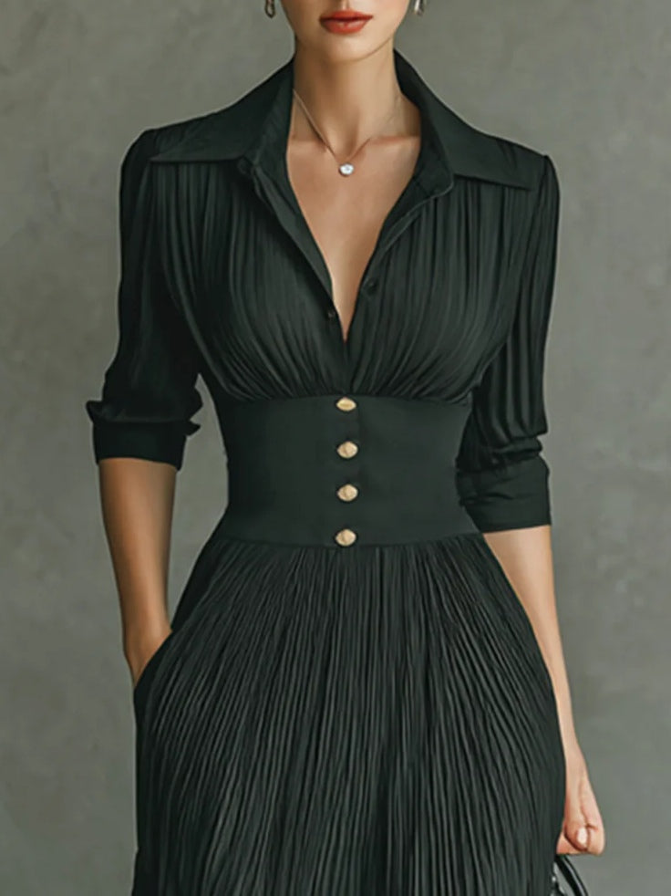Zofia | Elegancka Sukienka z Dopasowaną Talią 2
